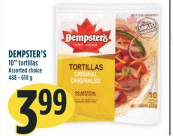 Marché Adonis Dempster's 10 tortillas offer