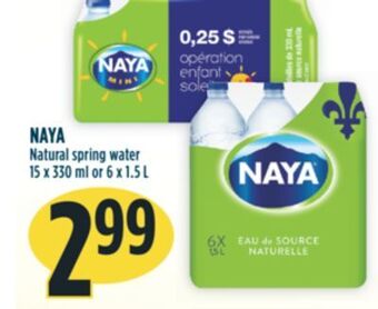 Marché Adonis Naya natural spring water offer