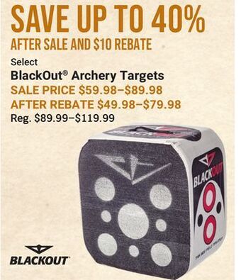 Bass Pro Select blackout archery targets offer