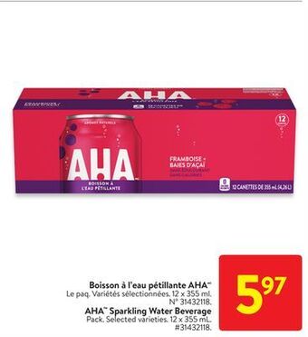 Walmart Aha sparkling water beverage offer