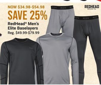 Bass Pro Redhead men's elite baselayers offer