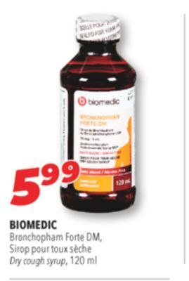 Familiprix Biomedic dry cough syrup offer