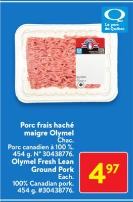 Walmart Olymel fresh lean ground pork offer