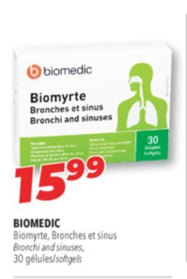 Familiprix Biomedic biomyrte, bronches et sinus offer