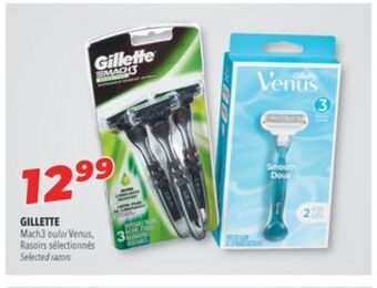 Familiprix Gillette mach3 or venus, selected razors offer