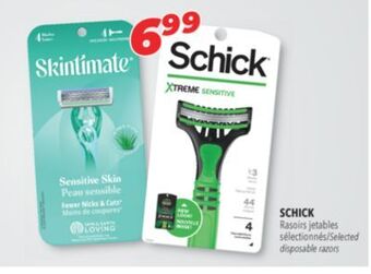 Familiprix Schick selected disposable razors offer