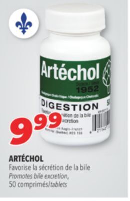 Familiprix Artéchol promotes bile excretion offer