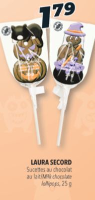 Familiprix Laura secord milk chocolate lollipops offer