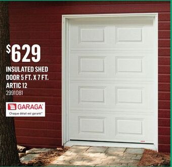 Canac Insulated shed door 5 ft. x 7 ft. artic 12 offer