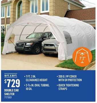 Canac Double car shelter offer