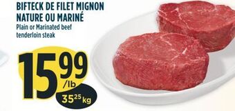 Marché Adonis Bifteck de filet mignon nature ou mariné offer