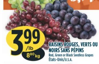 Marché Adonis Raisins rouges, verts ou noirs sans pépins offer
