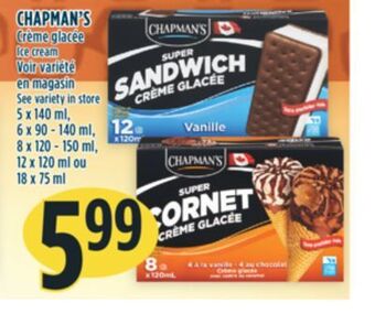 Marché Adonis Chapman's crème glacée offer