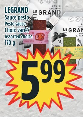 Marché Adonis Legrand sauce pesto offer