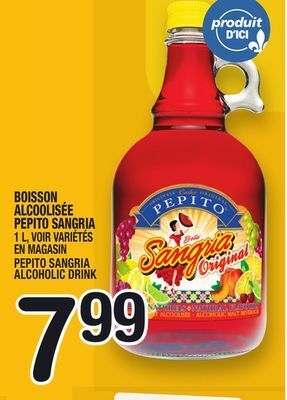 Marche Ami Boisson alcoolisée pepito sangria | pepito sangria alcoholic drink offer