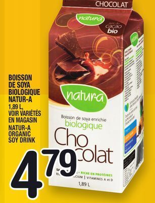 Marche Ami Boisson de soya biologique natur‑a | natur-a organic soy drink offer