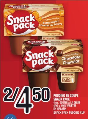 Marche Ami Pouding en coupe snack pack | snack pack pudding cup offer