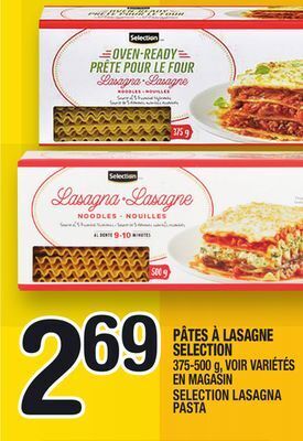 Marche Ami Pâtes à lasagne selection | selection lasagna pasta offer