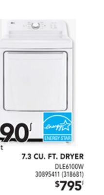 RONA 7.3 cu. ft. dryer offer