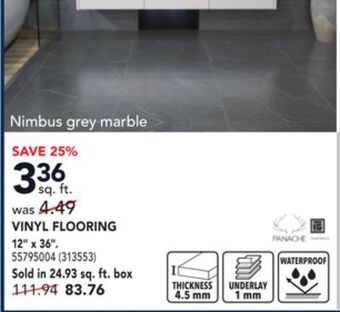 RONA 12 x 36 vinyl flooring offer