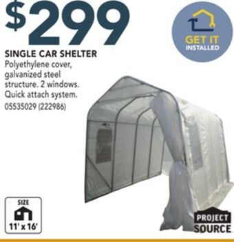 Réno Dépôt Project source single car shelter offer