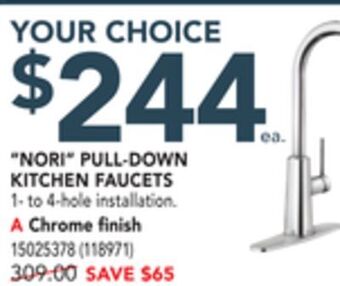 Réno Dépôt Moen nori pull-down kitchen faucets chrome finish offer