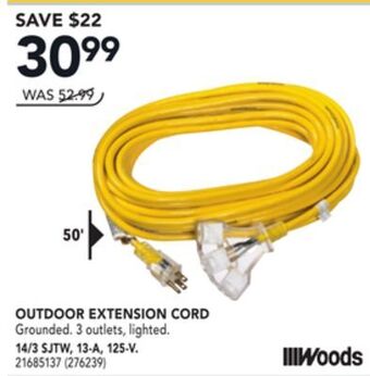 RONA Outdoor extension cord offer
