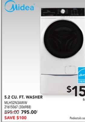 Réno Dépôt Midea 5.2 cu. ft. washer offer