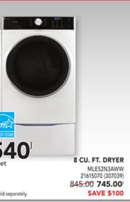 Réno Dépôt Midea 8 cu. ft. dryer offer