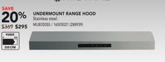 Réno Dépôt Mistral undermount range hood offer