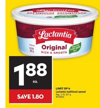 Giant Tiger Lactantia traditional spread offer