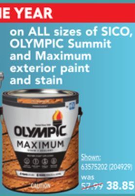 Réno Dépôt Sico, olympic summit and maximum exterior paint and stain offer
