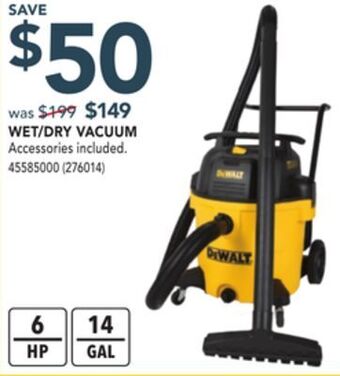 Réno Dépôt Dewalt wet/dry vacuum offer