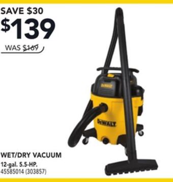 Réno Dépôt Dewalt wet/dry vacuum offer