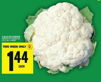 Food Basics CAULIFLOWER offer
