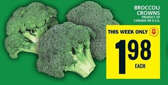 Food Basics BROCCOLI CROWNS offer