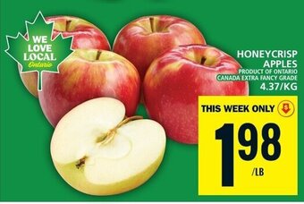 Food Basics HONEYCRISP APPLES 4.37/KG offer