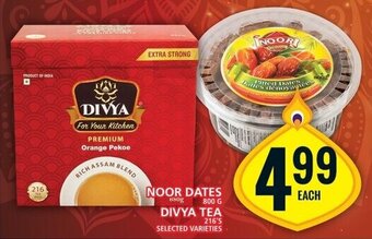 Food Basics NOOR DATES, DIVYA TEA offer