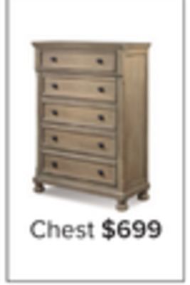 Leon's Windchester 5 drawer chest - grey offer