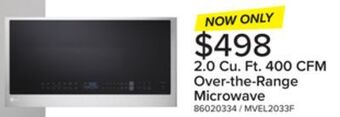 Leon's Lg platinum silver steel smart wi-fi enabled over-the-range microwave with easyclean (2.0 cu. ft.) - mvel2033f offer