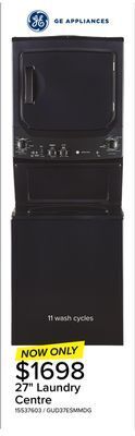 Leon's Ge diamond grey electric laundry centre - gud37esmmdg offer