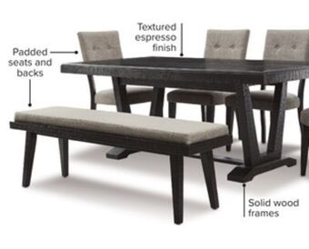 Leon's Imari 6-piece dining room set - black and grey offer