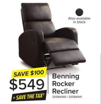 Leon's Benning recliner - dark brown offer