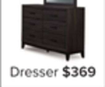 Leon's Fog 6 drawer dresser - grey, black offer