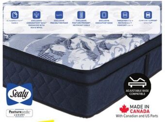 Leon's Sealy posturepedic sapphire collection marquise medium eurotop queen mattress offer