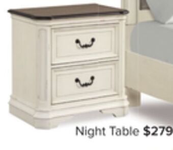 Leon's Macey night table - white offer