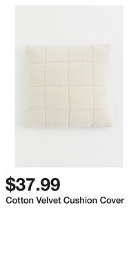 H&M Cotton velvet cushion cover offer