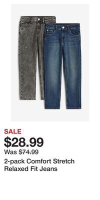 H&M 2-pack comfort stretch relaxed fit jeans offer