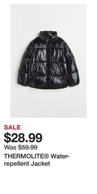 H&M Thermolite water-repellent jacket offer