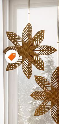 Home Depot Home accents holiday 18.5-inch rattan snowflake offer